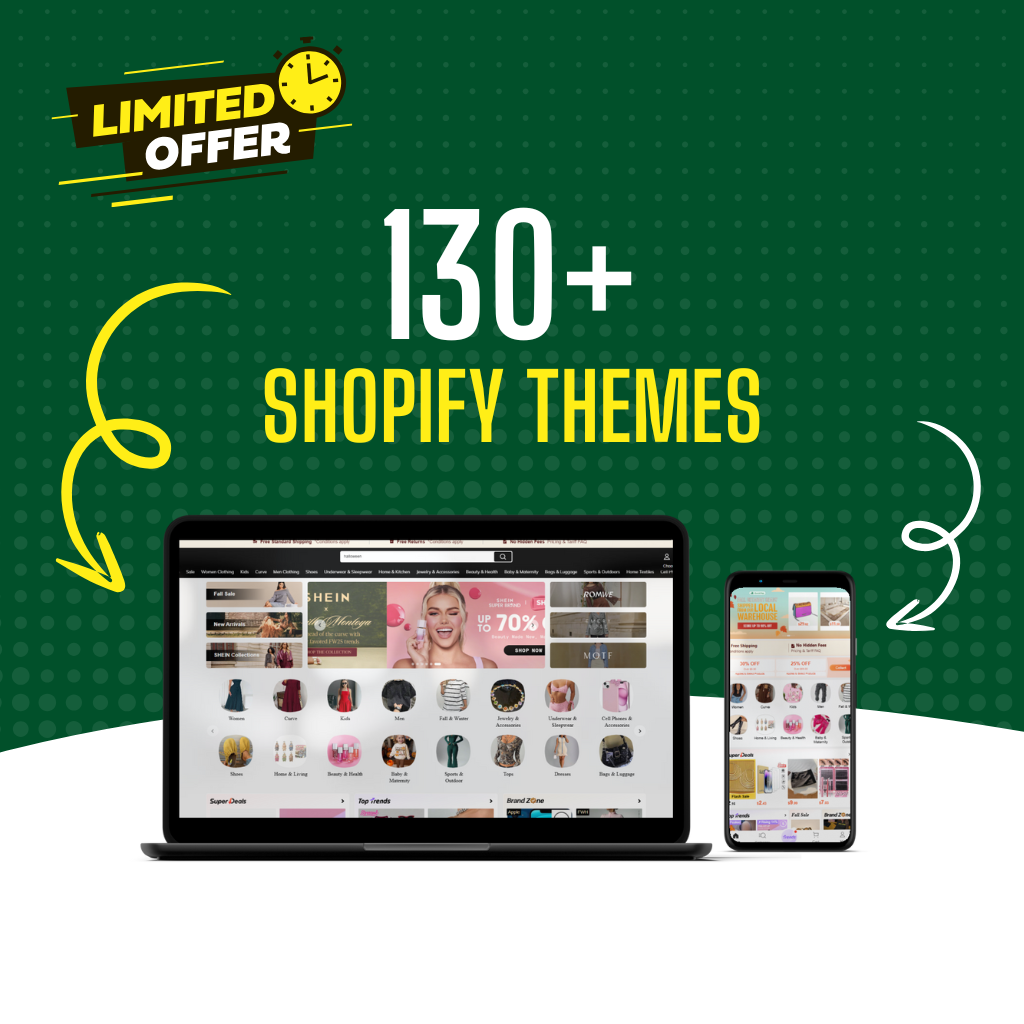 130+ shopify themes 130+ Shopify Themes Mega Bundle - Image 1